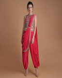 Beautiful Red Color Tapeta Silk Designer Salwar Suit for Special Occasion
