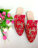 Beautiful Red Color Comfortable Mules