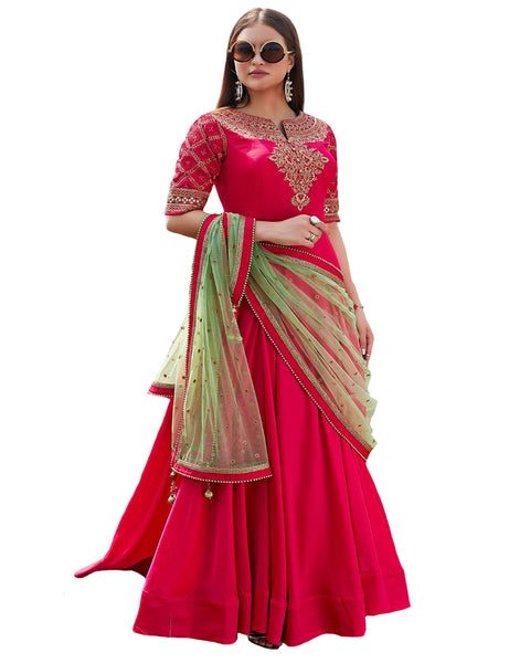 Pink Color Pure Soft Silk Gown