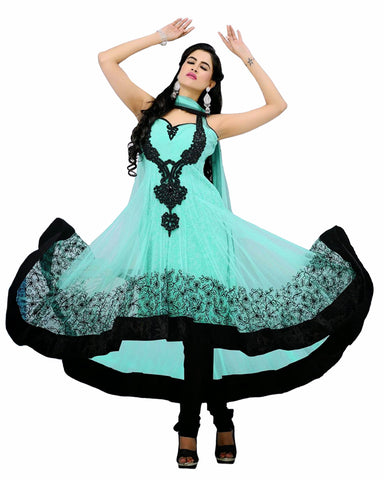 Designer Sea Green Anarkali Suit