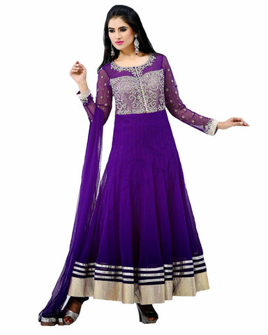 Designer Purple Anarkali Suit