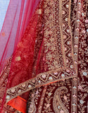 Marun Color Bridal Wedding Lehenga