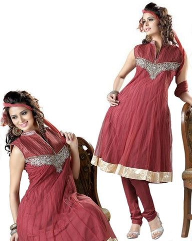 Unique Pink Kalidar Suit