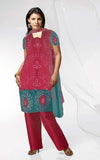 Red Bandhani Suit