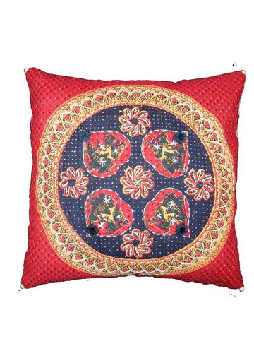 Red Cotton Cushion Cover