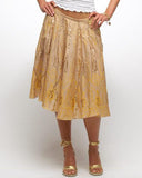 Brown & Golden Rayon Skirt