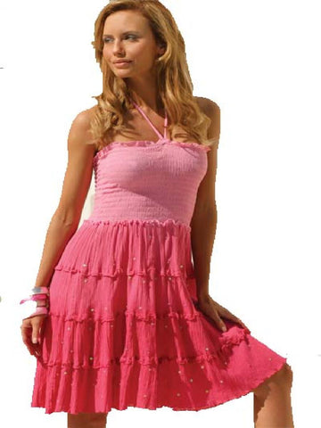 Red Rayon Crape Dress