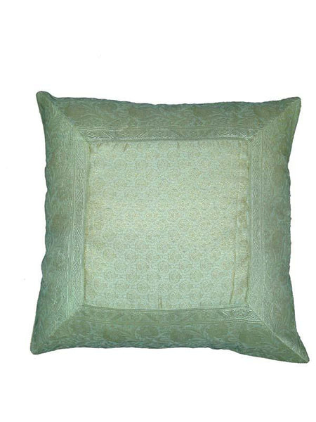 Light Green Kashmiri Cushion Cover