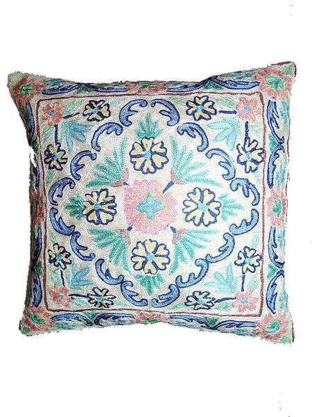 Cream Color Kashmiri Cushion Cover