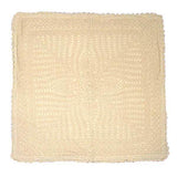 Off White Crochet Embroidered Cushion Cover
