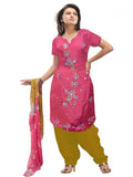 Pink & Brown Pure Silk Sharara Dress