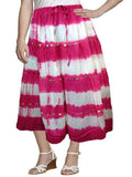 Cotton Cambric Pink & White Tie Dye Skirt
