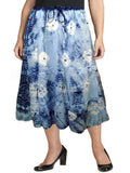Cotton Cambric Blue Tie Dye Skirt
