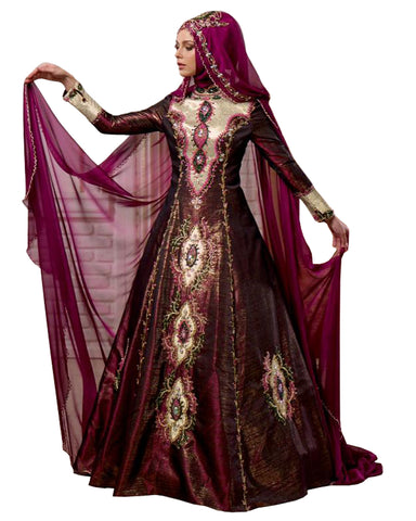 Purpal Color Islamic kaftan