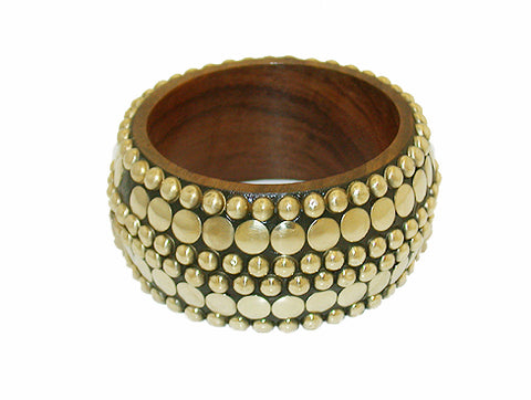 Wooden Golden and Black Bracelets