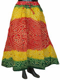 Yellow Bandhej Skirt