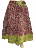 Bandhej Brown Skirt