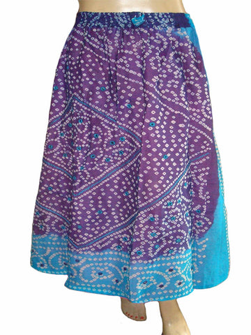 Bandhej Blue Skirt