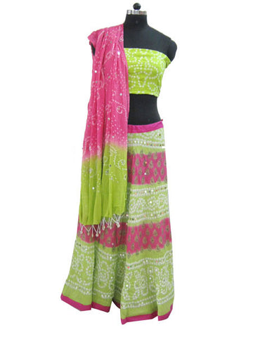 PARROT GREEN LEHNGA CHOLI