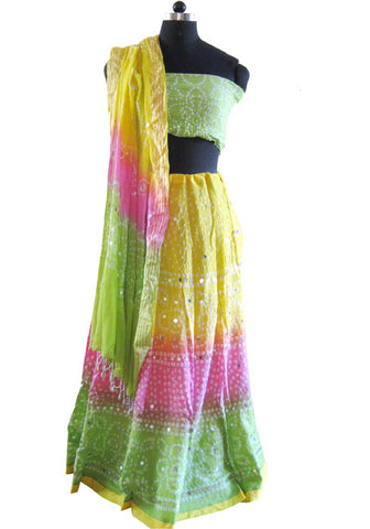 TRIPLE DYED LEHNGA CHOLI