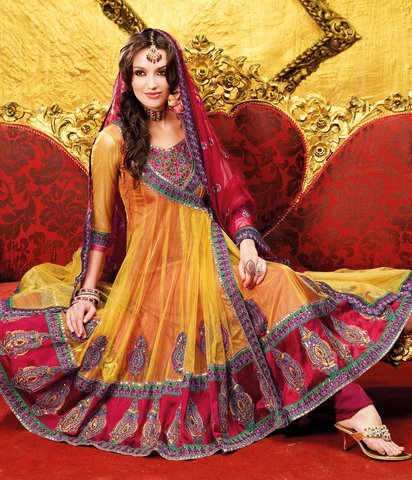 Yellow Anarkali Suit