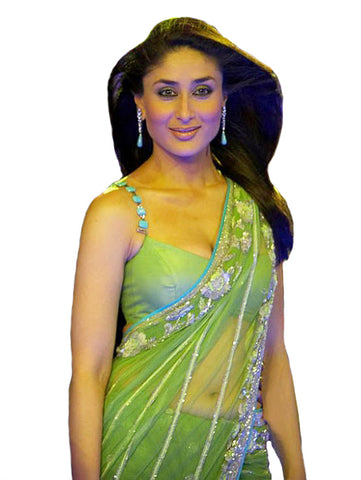 Kareena Kapoor Green Bollywood Saree