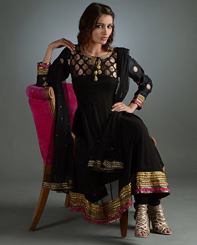 Gold dots Salwar Suit