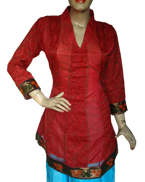 Red pannel kurti