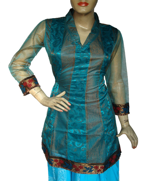 Blue pannel kurti