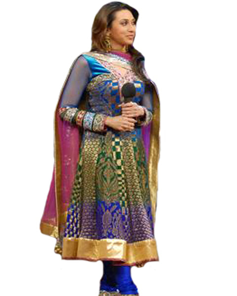 Multi Color karishma Kapoor Brocade suit