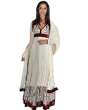 Deepika White Long frock suit