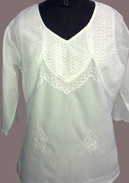 White Yoke Kurti