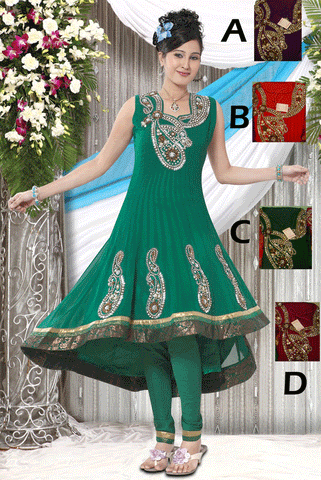 Green Hand Embroidered Suit