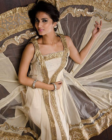 Gold Beauty Heavy Flared Suit