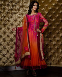 Orange Ombre Dyed Bell  Suit