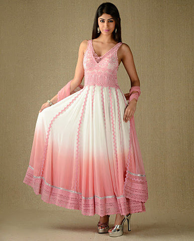Pink Ombre Frock Suit