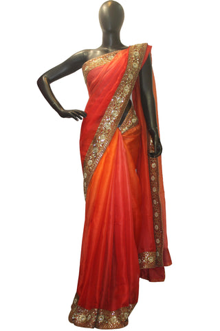 Orange Exiquisite Silk Kota Saree
