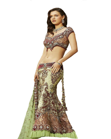 Lemon Leaves Green Lehnga