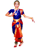 Bharatnatyam Red Blue dance costume