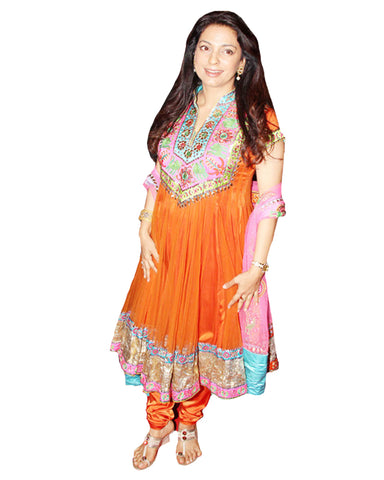 Juhi Chawla Chiffon Anarkali  Suit