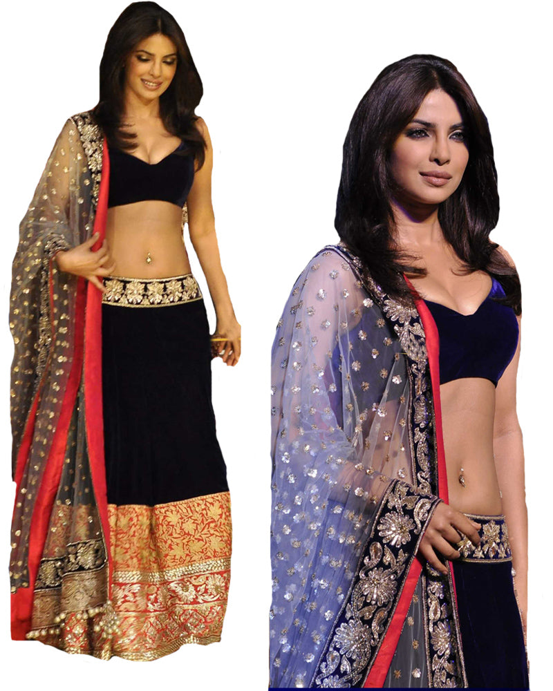 Priyanaka Chopra in Cream Color Lace Saree - Saree Blouse Patterns