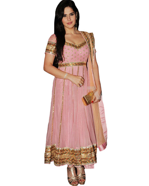 Zarin Khan Exclusive Pink Net Suit