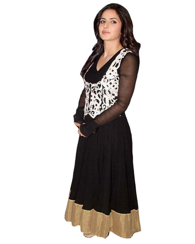 Fancy Black Katrina Kaif Suit Salwar Kameez