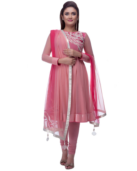 Pink Churidar Suit