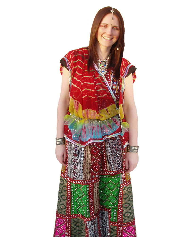 Buy SANSKRITI FANCY DRESSES Garba Dance Fancy Dress Costume For Girls Folk Dance  Dress (6 To 8 Years) Online at Low Prices in India - Amazon.in