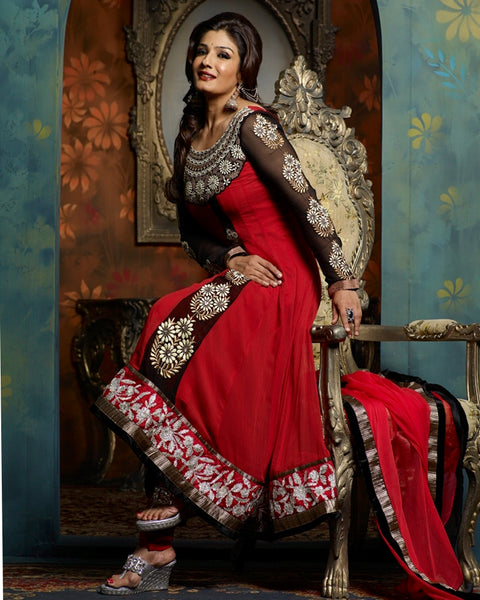 Red Anarkai Bollywood Suit