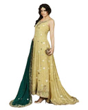 Yellow,green Bollywood Gown