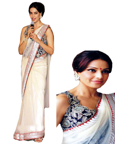 Bipasha off white Designer Saree
