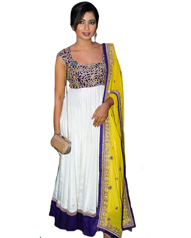 White Designer Suit By Shreya