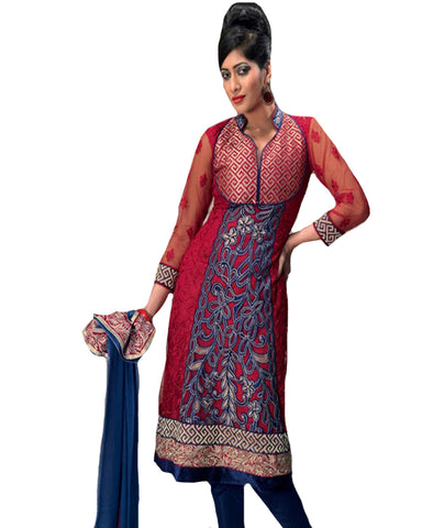 Red Designer Party wear Suit